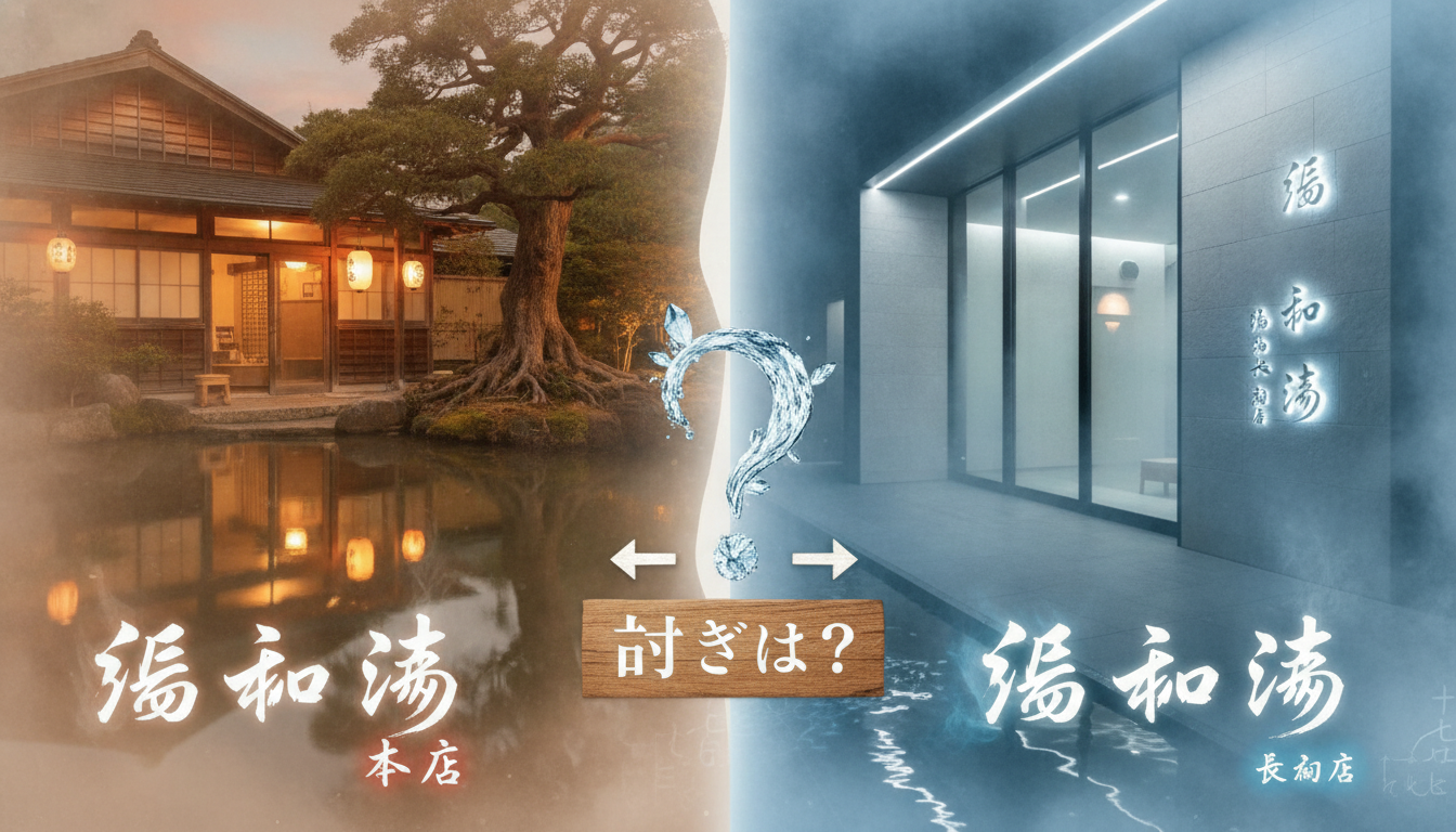弘法の湯 本店 と 長岡店 の 違いは?