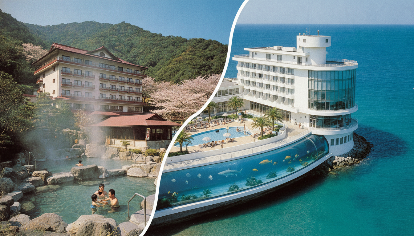 実は「山のハトヤ」と「海のサンハトヤ」で全く違う宿泊体験になるんです